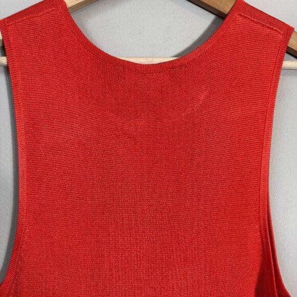 Opening Ceremony Knit Pleated Mini Dress Womens Small Orange Cocktail Party Chic - Picture 9 of 11